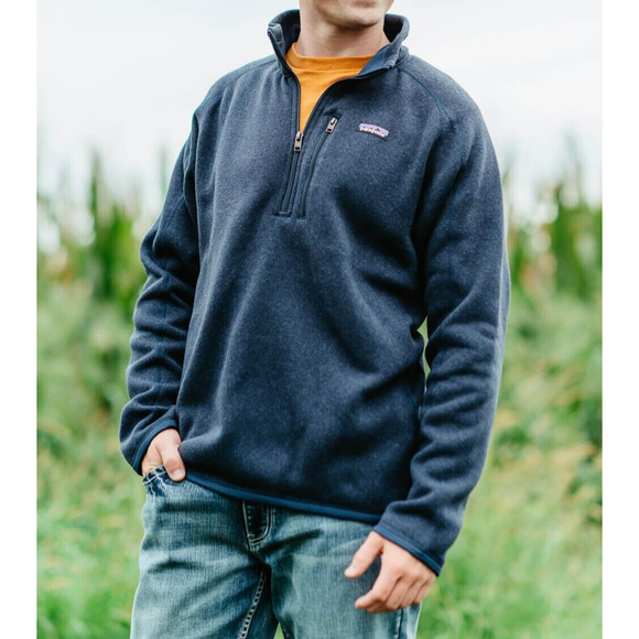 Patagonia Better Sweater Mens XL 1/4 Zip Fleece Jacket Pullover Blue Sweatshirt - Picture 6 of 7